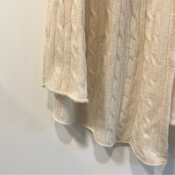 WHITE + WARREN Ivory Cable knit Cashmere Open
Cardigan L - Picture 4 of 4